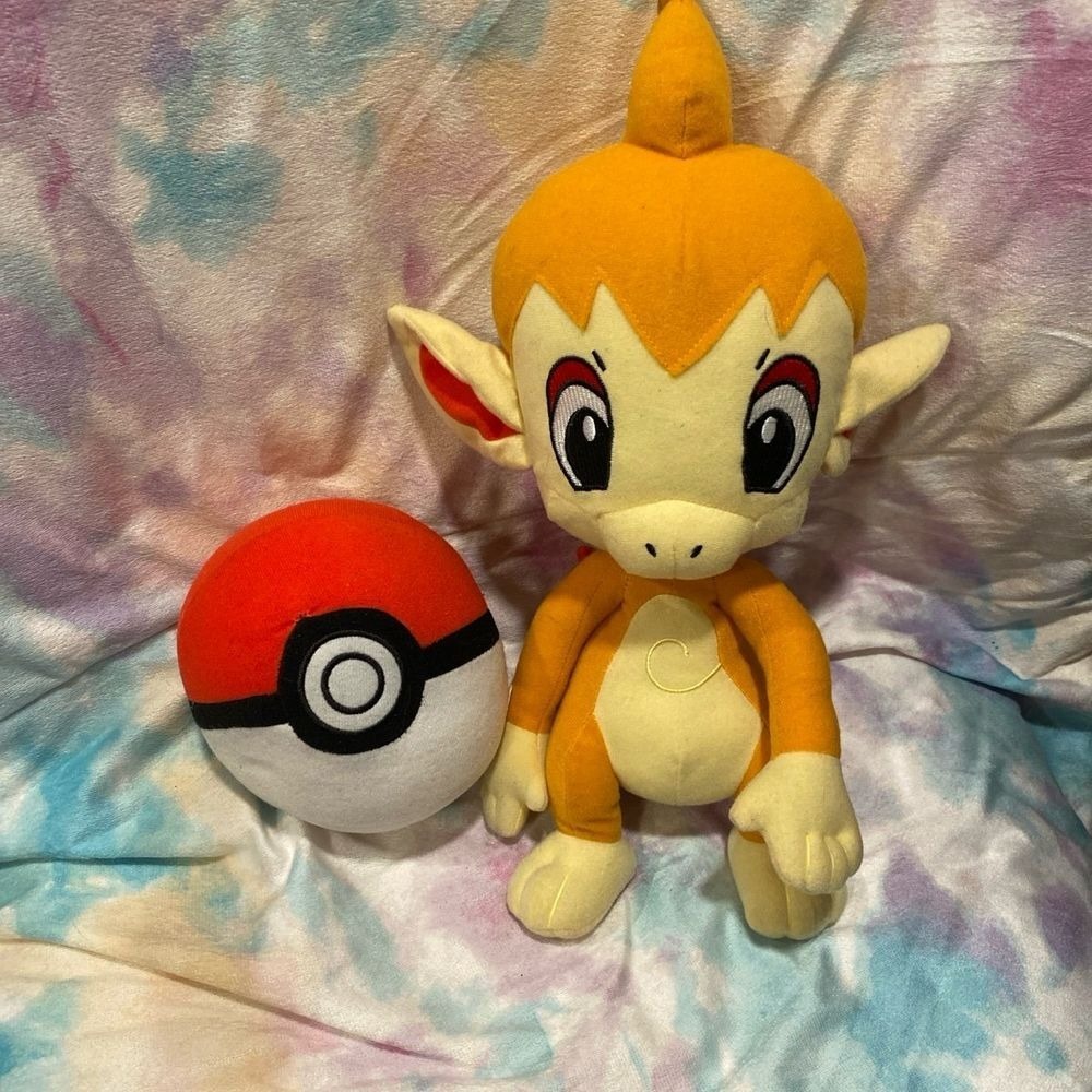 Pokemon Chimchar and poke ball plush‎